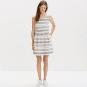 Madewell | Striped Linen Blend Overlay Dress